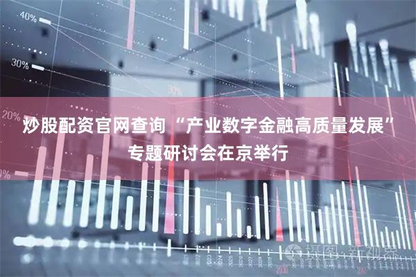 炒股配资官网查询 “产业数字金融高质量发展”专题研讨会在京举行